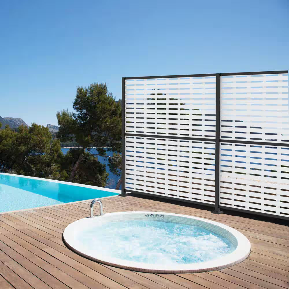 3 Ft. X 6 Ft. Boardwalk White Polypropylene Decorative Screen Panel