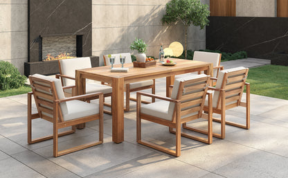 TREXM Patio Table and Chairs Set, 7-Piece Outdoor Dining Set for 6