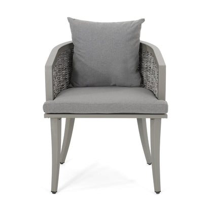 Pebble Chair Set with Waterproof Fabric - Grey