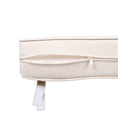 Acacia Wood Outdoor Club Chair, Weather‑Resistant with Wicker Armrests