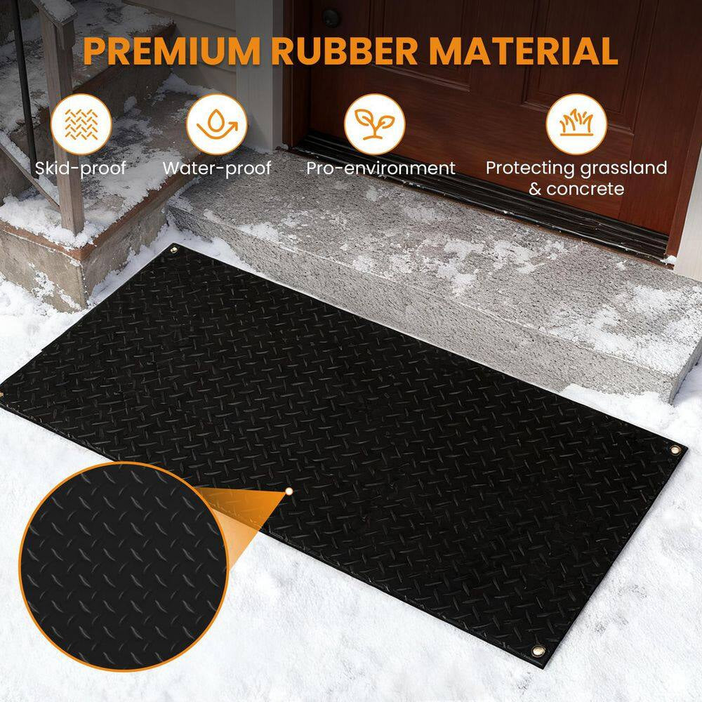 Heated Snow Melting Mat 40 In. X 60 In. Entrance Snow Melt Mat/10 In. Power Cord Snow Melting Heat Mat for Snow Removal