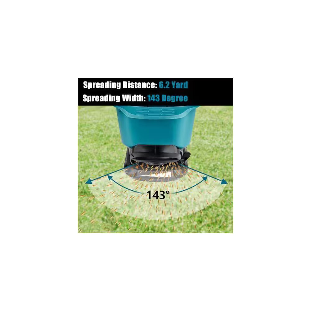 3.84 Lb. Plastic Handheld Power Spreader for Salt, Seed, Fertilizer, Ice Melt Year-Round Lawn and Snow Coverage