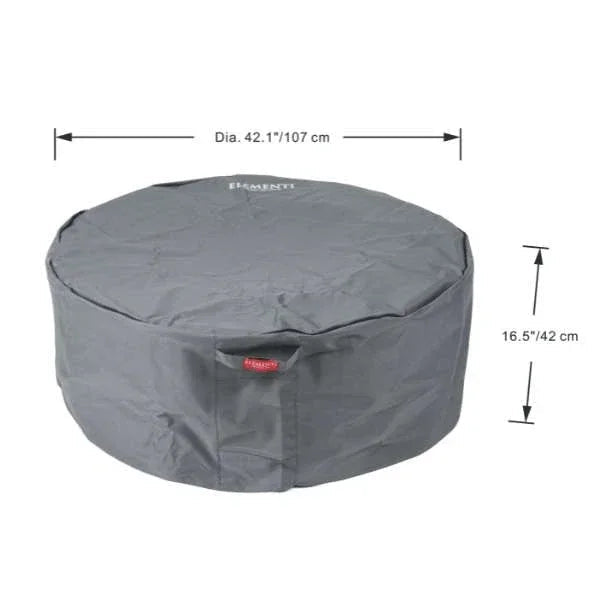 Elementi Plus Nimes Fire Table OFG414DG – Round GFRC Fire Pit, 60,000 BTUs, Stainless Steel Burner & Aluminum Lid