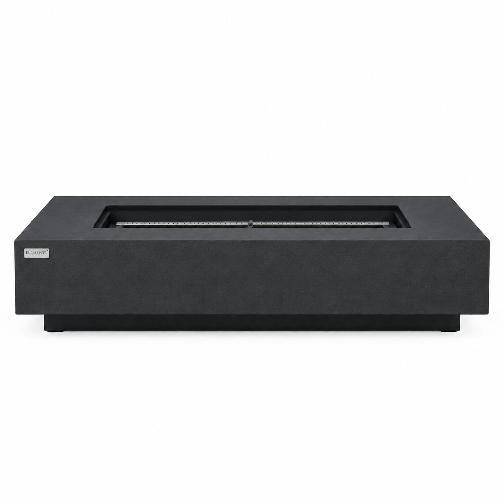 Elementi Plus Positano Fire Table OFG415DG – GFRC Fire Pit, 60,000 BTUs, 30" Stainless Steel Burner & Aluminum Lid