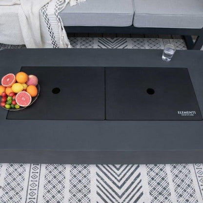 Elementi Sydney 62" Indoor/Outdoor Ethanol Fire Pit Table – Modern GFRC Design