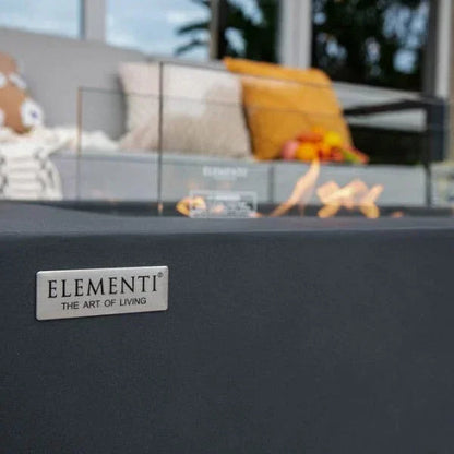 Elementi Sydney 62" Indoor/Outdoor Ethanol Fire Pit Table – Modern GFRC Design