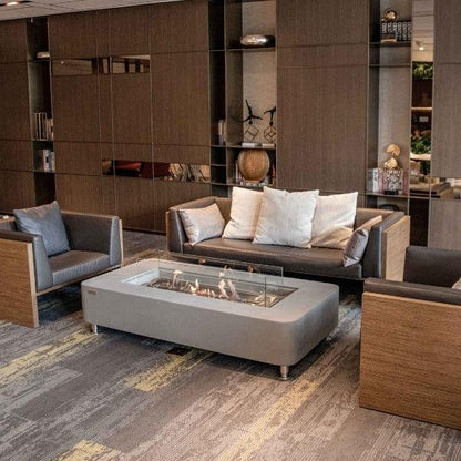 Elementi Sydney 62" Indoor/Outdoor Ethanol Fire Pit Table – Modern GFRC Design
