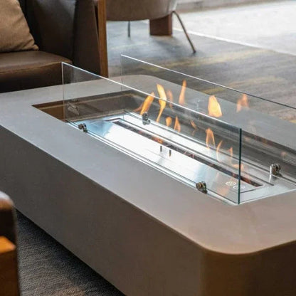 Elementi Sydney 62" Indoor/Outdoor Ethanol Fire Pit Table – Modern GFRC Design