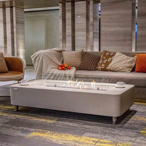 Elementi Sydney 62" Indoor/Outdoor Ethanol Fire Pit Table – Modern GFRC Design