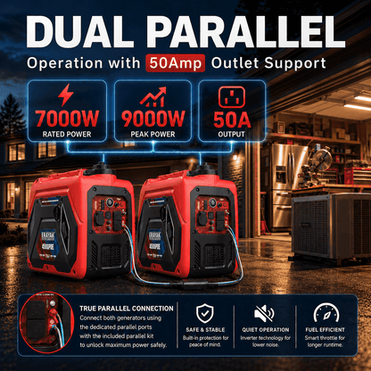 4500W Dual-Fuel Electric-Start Portable Inverter Generator