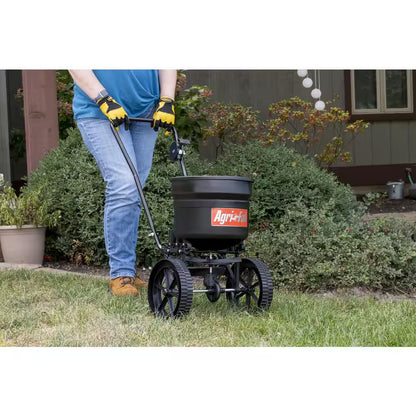50 Lbs. Capacity Side Deflector Push Broadcast Spreader for Seed, Fertilizer and Ice Melt