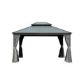 10' x 14' Hardtop Gazebo with Galvanized Steel Double Roof