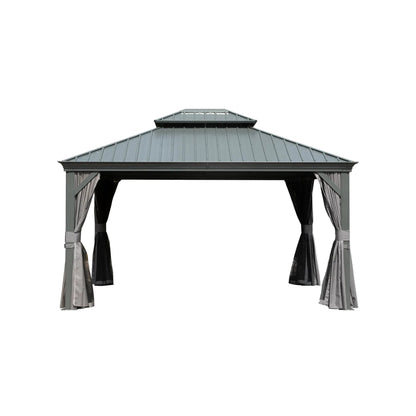 10' x 14' Hardtop Gazebo with Galvanized Steel Double Roof