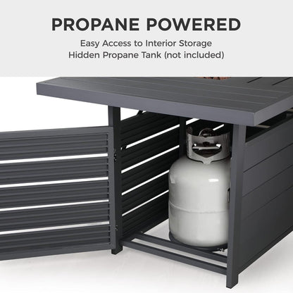 Aluminum 54.3" Outdoor Patio Fire Pit Table