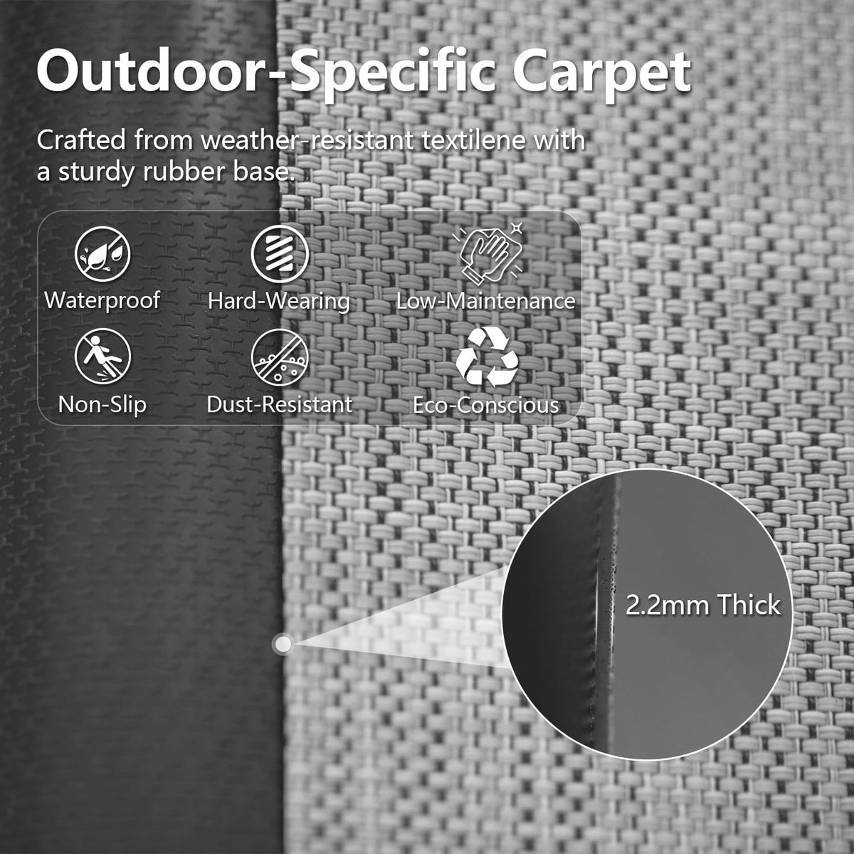 8' x 16' Resin Outdoor Storage Shed with Carpet – Weatherproof, Gray