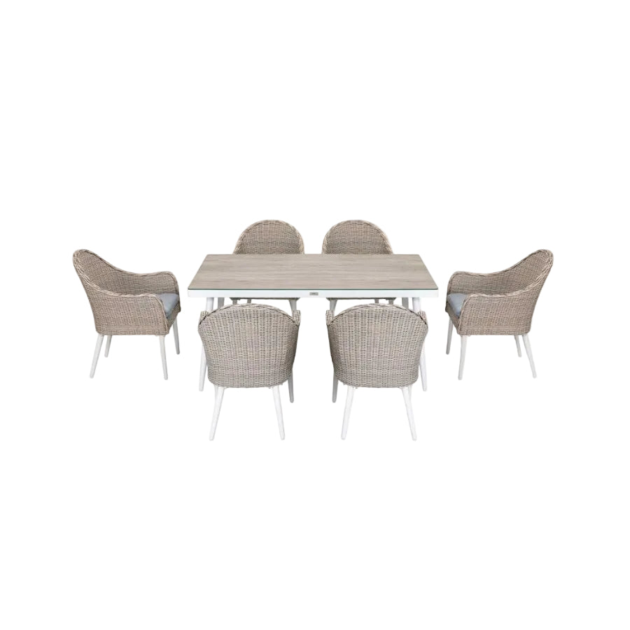 Allux 7-Piece Wicker Dining Set