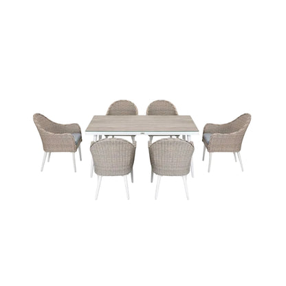 Allux 7-Piece Wicker Dining Set