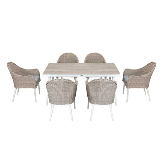 Allux 7-Piece Wicker Dining Set