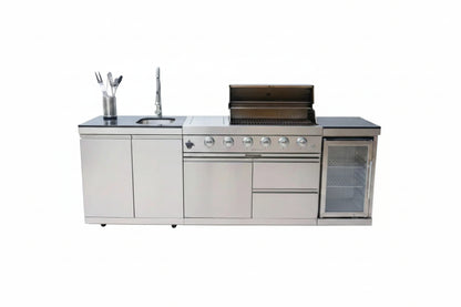 46-Inch Deluxe Stainless Steel Gas Outdoor Kitchen Barbecue Grill