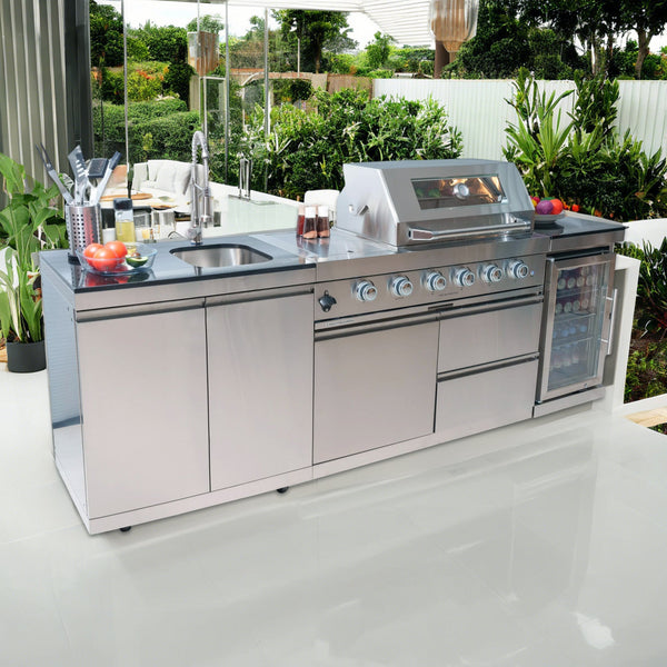 46-Inch Deluxe Stainless Steel Gas Outdoor Kitchen Barbecue Grill