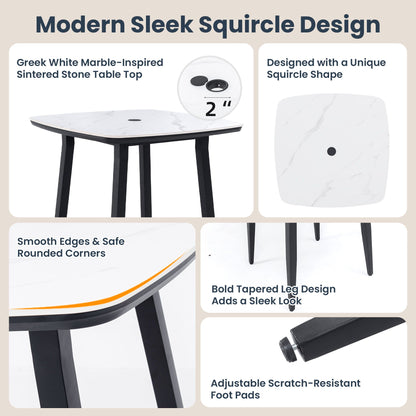 Modern Outdoor Bar Set — Sintered Stone Table, Ergonomic Bar Stools & Sunbrella® Cushions (Ember Black / Linen Sesame)