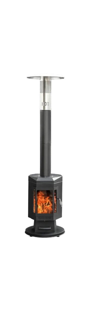 80" Premium Wood Pellet Patio Heater with Glass Window, FP058
