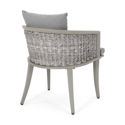 Pebble Chair Set with Waterproof Fabric - Grey