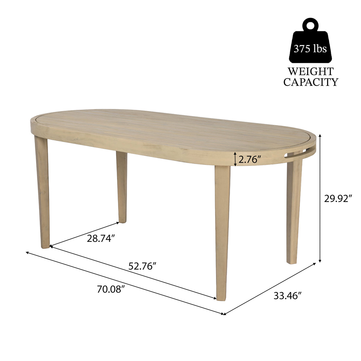7‑Piece Acacia Wood Outdoor Dining Set with Rope‑Woven Armchairs