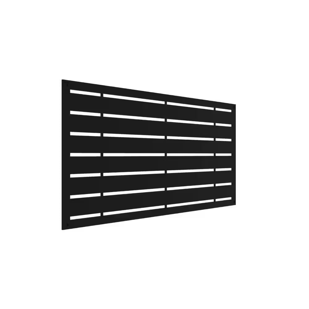 2 Ft. X 4 Ft. Boardwalk Black Polypropylene Decorative Screen Panel