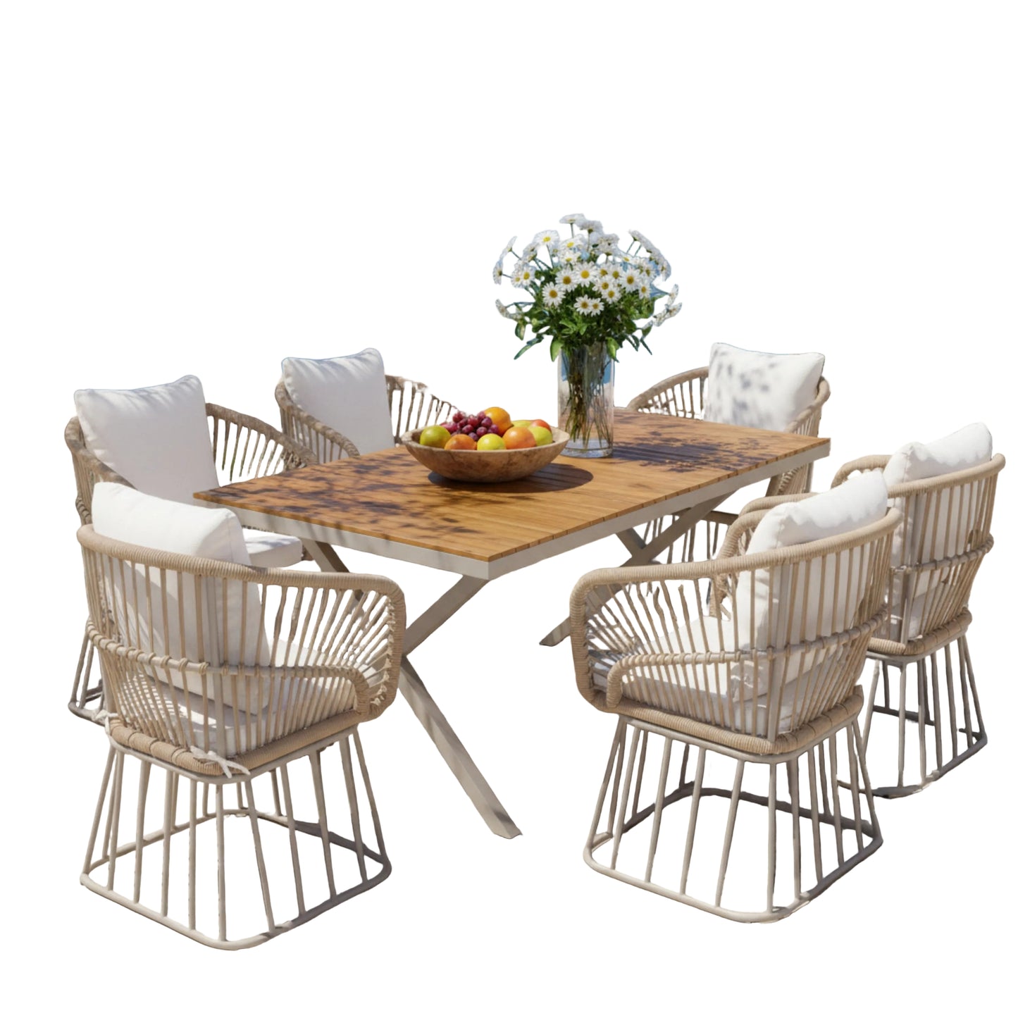 Luxury 7-Piece Teak Outdoor Dining Set