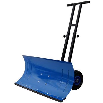 Dual Bar Snow Shovel with Wheels, 38.6-Inch Blade, Adjustable Handle