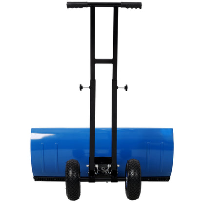 Dual Bar Snow Shovel with Wheels, 38.6-Inch Blade, Adjustable Handle