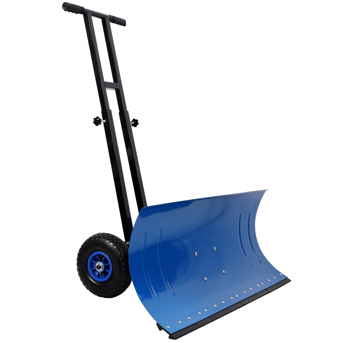 Dual Bar Snow Shovel with Wheels, 38.6-Inch Blade, Adjustable Handle