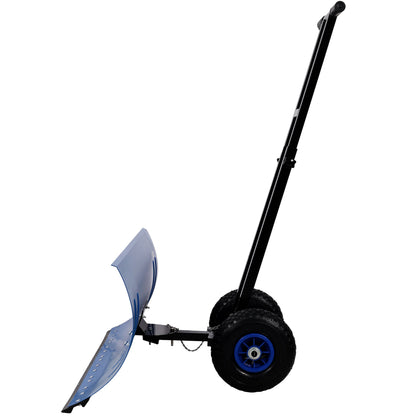 Dual Bar Snow Shovel with Wheels, 38.6-Inch Blade, Adjustable Handle