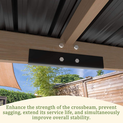 Heavy-Duty Premium Wooden Gazebo With Sloped Metal Roof -Multiple Sizes