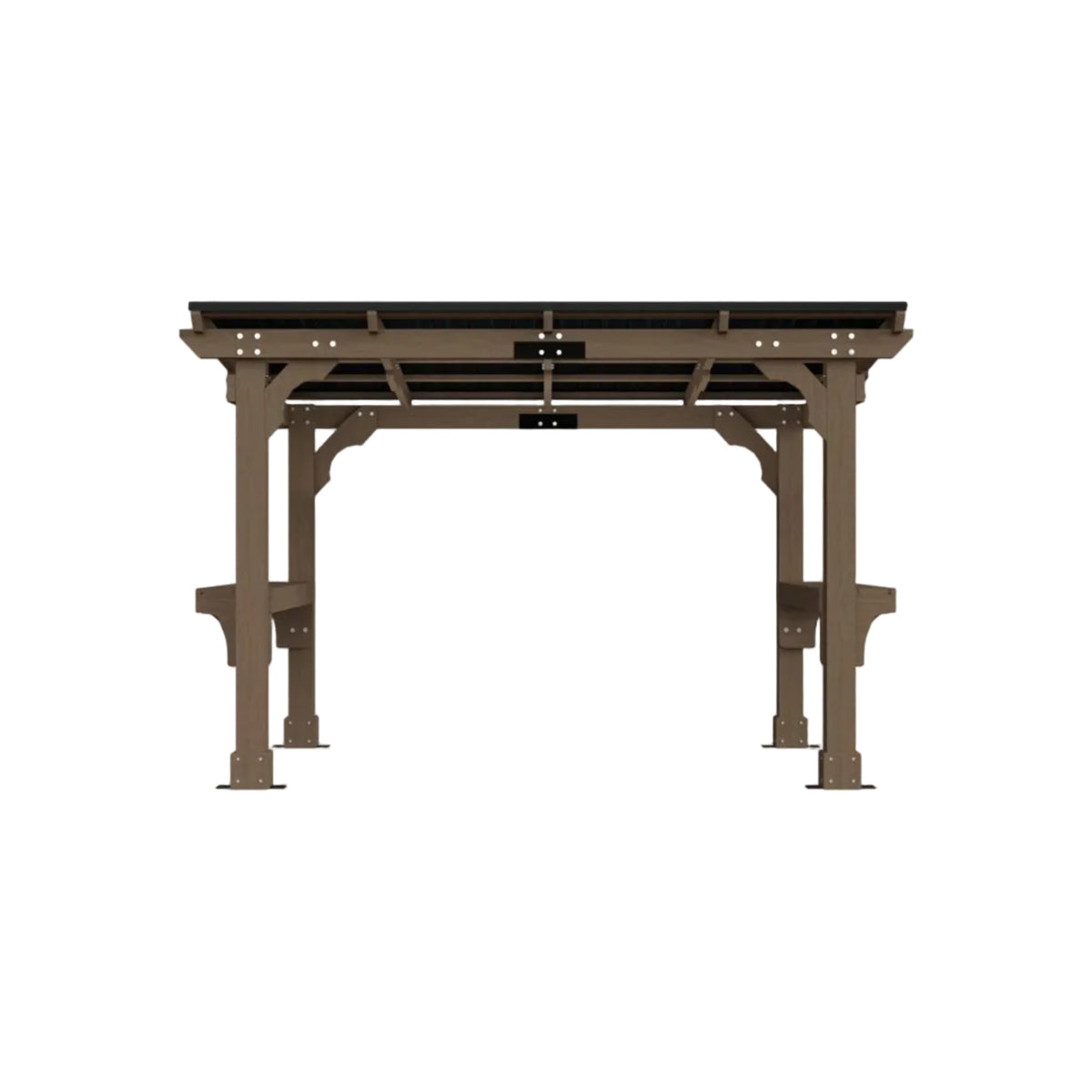 Heavy-Duty Premium Wooden Gazebo With Sloped Metal Roof -Multiple Sizes