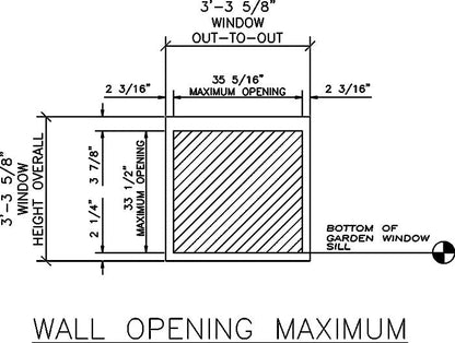 Janco Garden Greenhouse Window – Aluminum Frame Low-E Tempered Glass