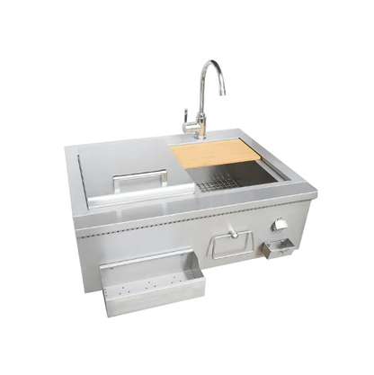 Kokomo 30" Built-In Bartender Cocktail Station With Sink Bottle Opener and Ice Chest  Backyard  Brillance