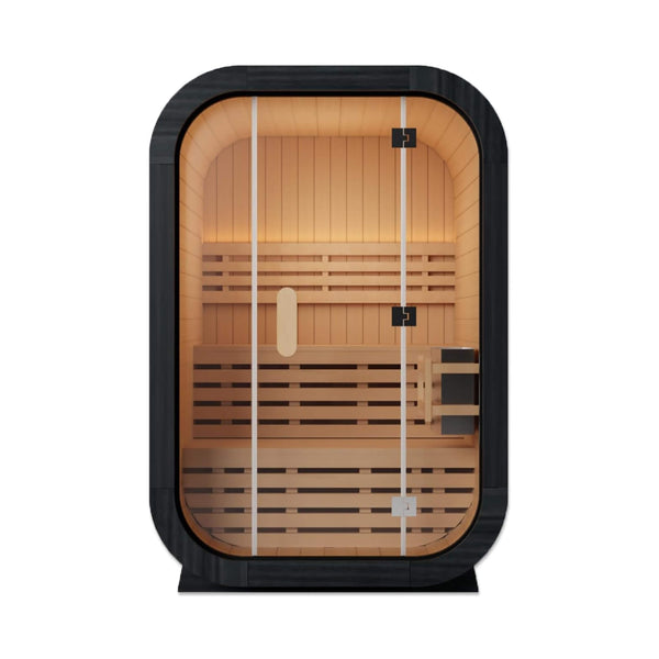 2‑Person Outdoor Cube Sauna – Premium Spruce Wood, 4.5kW Stove & Weather‑Resistant Design