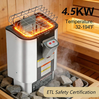 2‑Person Outdoor Cube Sauna – Premium Spruce Wood, 4.5kW Stove & Weather‑Resistant Design