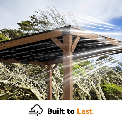 Cedar Wood Hardtop Gazebo with Galvanized Steel Roof