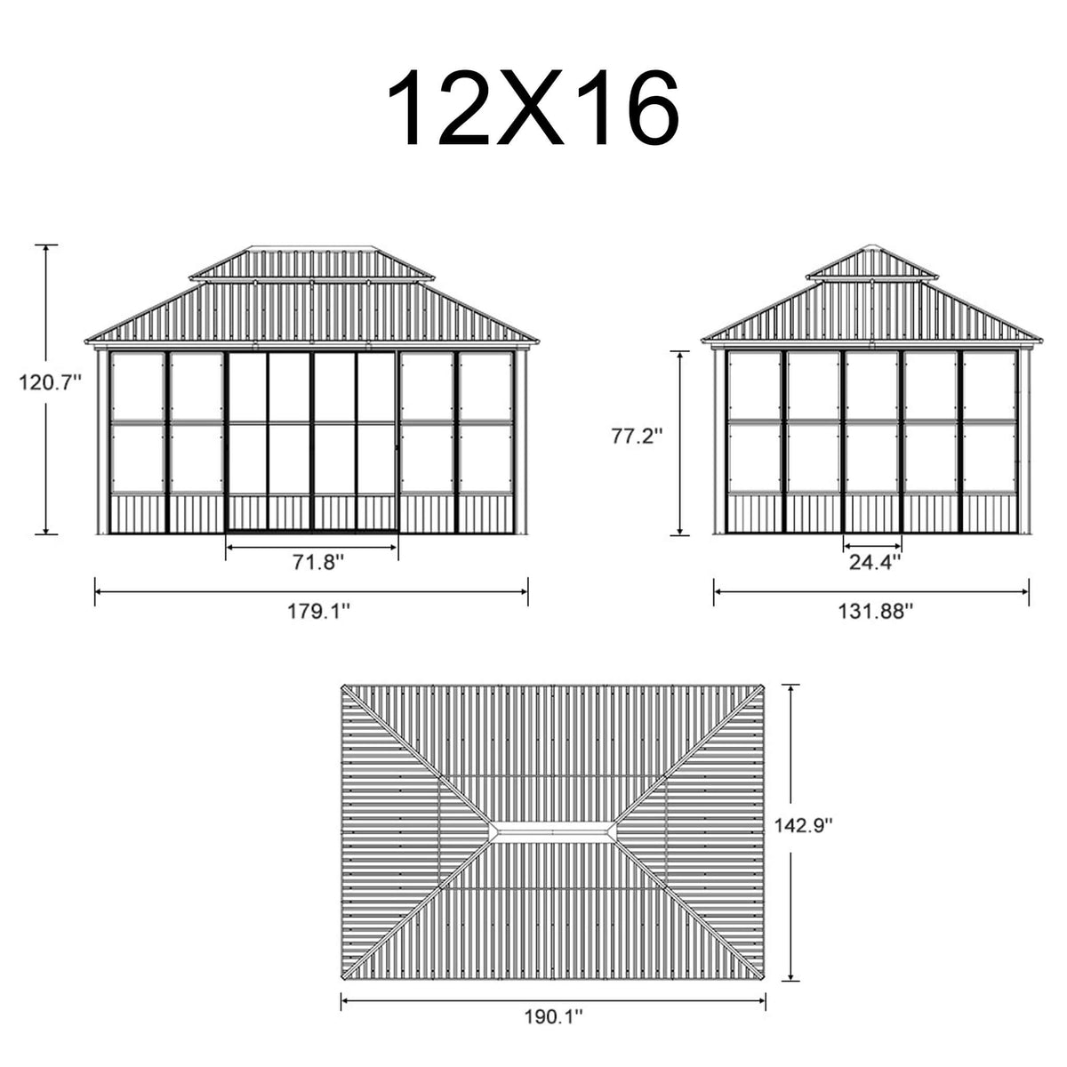 Vista Outdoor Hardtop Aluminum Solarium