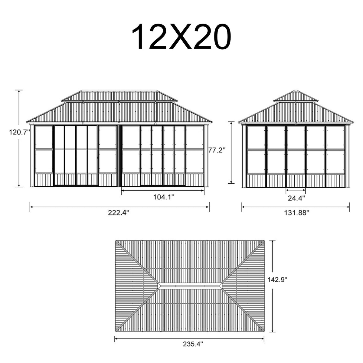 Vista Outdoor Hardtop Aluminum Solarium