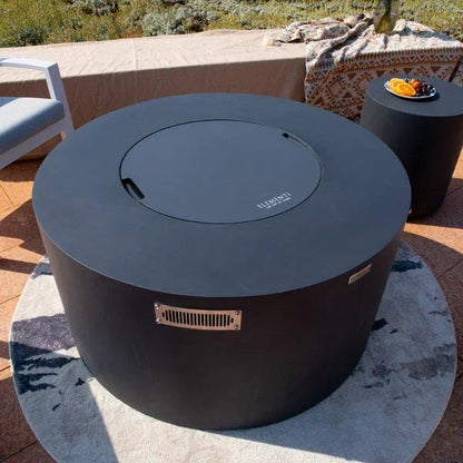 Elementi Pacaya 43" Round GFRC Outdoor Fire Table – OFG311 (45,000 BTU)