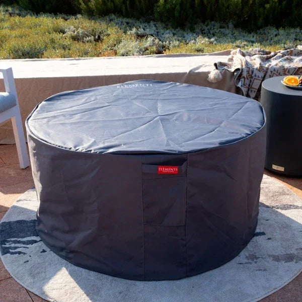 Elementi Pacaya 43" Round GFRC Outdoor Fire Table – OFG311 (45,000 BTU)
