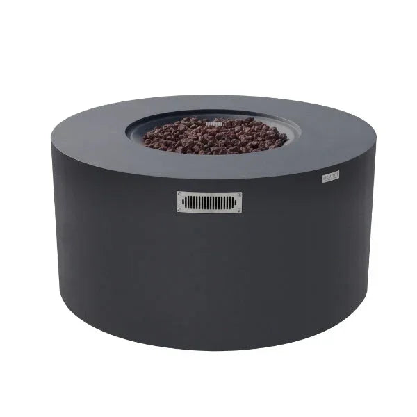 Elementi Pacaya 43" Round GFRC Outdoor Fire Table – OFG311 (45,000 BTU)