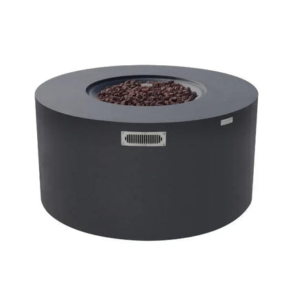 Elementi Pacaya 43" Round GFRC Outdoor Fire Table – OFG311 (45,000 BTU)