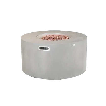 Elementi Pacaya 43" Round GFRC Outdoor Fire Table – OFG311 (45,000 BTU)