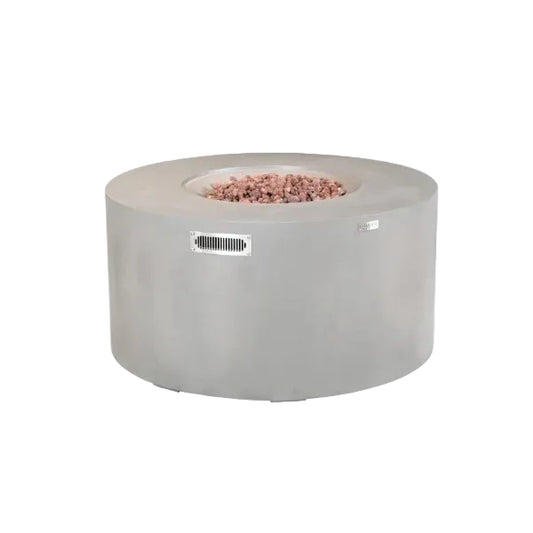 Elementi Pacaya 43" Round GFRC Outdoor Fire Table – OFG311 (45,000 BTU)