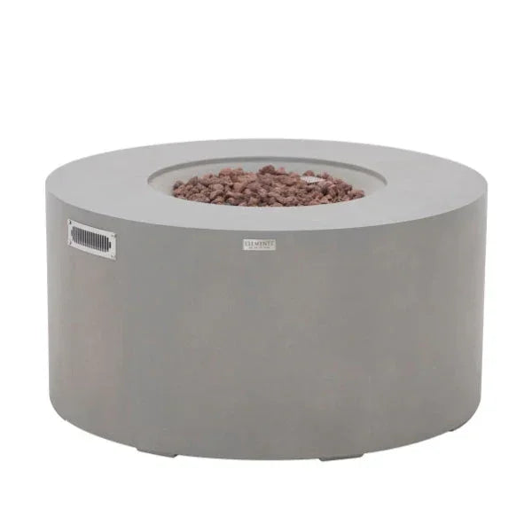Elementi Pacaya 43" Round GFRC Outdoor Fire Table – OFG311 (45,000 BTU)